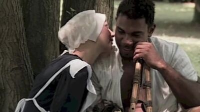 Hana Melonova gets her tight ass drilled by a big black cock in vintage handmaid style