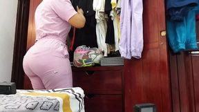 Camera records the big ass nurse