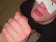 Straight Stepdaddy dominates his twink teen stepson master - slave blowjob big cock Polish gay socks