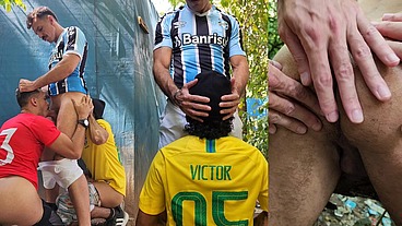 TRÊS HOMENS FORAM PEGOS TRANSANDO ATRÁS DAS ARQUIBANCADAS DO ESTÁDIO