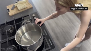 Step Sister Catches Me Jerking Off and Offers to Help Me Cum