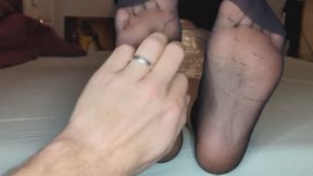 rendered immobile and tickled