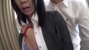 Brunette Office Hottie Miu Akemi Takes White Load, Overtime Pounding