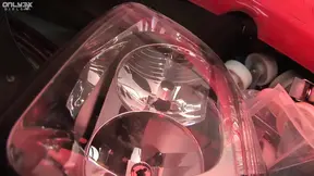 Black leather strap-ons add excitement to lesbian fun