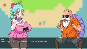 Dragon Ball's Bulma seeks out Roshi for wild cartoon fuck