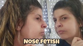 Roman nose fetish close-up, touching and showing my profile angles in detail