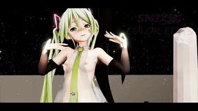 hatsune miku hentai dance vocaloid undress mmd 3d blonde hair