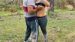 desi mom enjoying with husband s friend on a hiking trip - indian milf cheating - risky outdoor sex