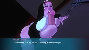 Funny Porn Cartoon With A Sinful Nun