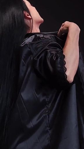 Silk Robe Tease: Just Enough to Make You Want More