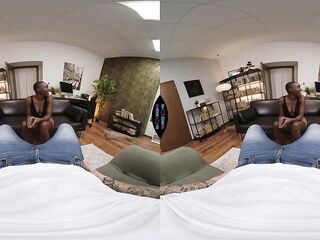 Swap Ebony Bitch goddess From Africa Titjob & Riding Large Dick When Called to Study - 360 Sexy VR Porn