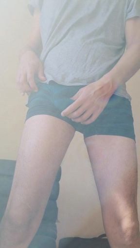 Showing off my boxerbriefs bulge and smooth body