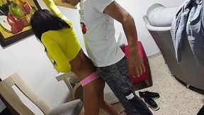 rica putica flaca latina culiando sin condon y bailando
