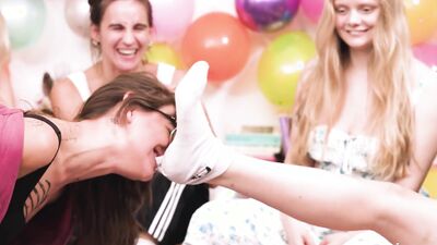 Part 1 of 5: Six Beautiful Women Dare to Play Truth Or Dare in Ersties - Dare Ring 6some!