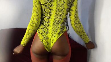 Daisy melanin x in garters. So sexy for Christmas