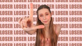 Loser Loser Loser - Bratty Princess Leda Humiliates You - Verbal Humiliation & Loser Symbol - A Femdom POV Clip by Leda von Thrill - HD Video MP4 1080p