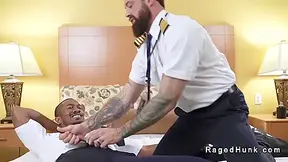 Sean Xavier In Gay Co Pilots Interracial Anal Sex In Hotel Room