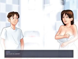 I bang my stepmom and fill her pussy until it overflows / Summertime Saga