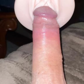 Uncut fucking a Toy