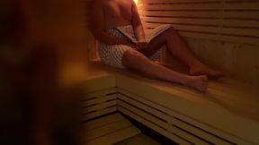 Caught Masturbating in Public Sauna | Risky Jerk off