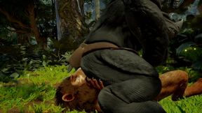 Gay furry king of the jungle gets monstrously destroyed by raw daddy bear cock