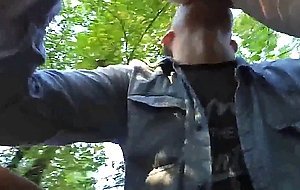 Girl walks in the Park with naked booty