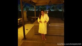 Compilation of me pissing indoors and outdoors of a five star hotel making everything wet and pissy