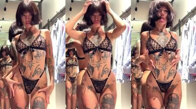Pretty face naughty thoughts and a body you can't resist solo brunette tattoo artist tiny tits