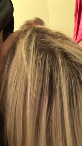 Masked thug breaks into a house and fucks blonde and brunette babes   Clip 1
