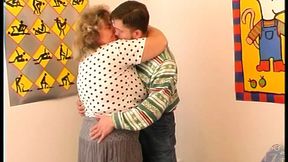 German MILF takes huge cock in her fat ass and big tits