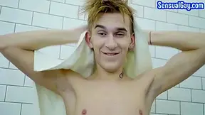 Hung Skinny Twink Jerkingoff In Shower After Showing Dick
