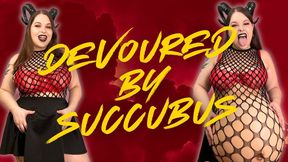 Devoured by Succubus - Creature From Hell, Sydney Screams, Appears in Your Bedroom and Swallows You Whole, Making Her Belly Expand as You Slowly Digest - Same Size Vore, Erotic Horror, Demon FemDom POV - HD 720 MP4