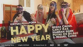 Carly Rae Hannah Shaw Miguel Zayas Misha Cross Potro de Bilbao in Happy New Year - VirtualRealPorn