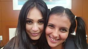 Lesbian Brazilian kiss Step sisters
