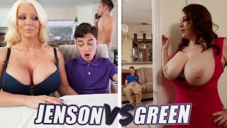 Samenerguss – Hardcore-Video von vollbusigen MILFs mit großen Brüsten, PAWG Alura Jenson und Maggie Green, gefickt von