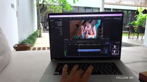 Stepbrother spied on his stepsister filming her orgasm and decided to help her