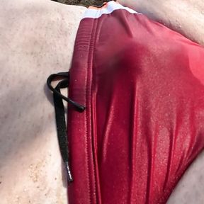 Beach swimsuit pissing wetgames