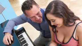 Karlee Grey gives tittyfucking good time to her piano instructor