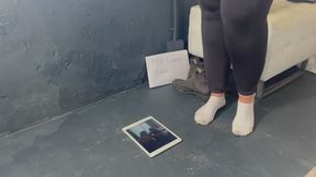 Part 3 - Crushing tablet - iPad Destroyed: Dirty White Socks First… Then Jodhpur Boots Finish It!