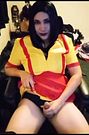 Max secretly shows her cock