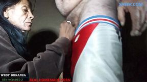 mary s mom gets facial - with slow motion comshot