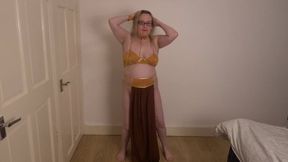 Naughty Princess Leia slave girl dancing striptease