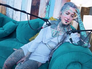 I talk about F - Fear - ASMR podcast SFW talking alternative slim girl dreadlocks tattoo model inked hotty