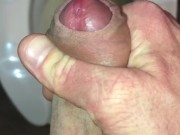Pissing and cumming into the toilet for you to watch