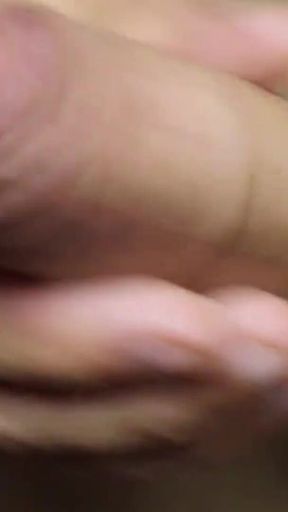 Close up of Curious Hetero Guy's Precum