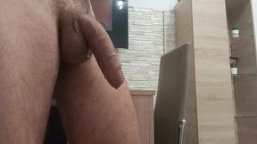 The Dirty Guy with His Cock and Balls Full of Milk Walks Naked Around the House Taking Risks