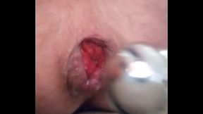 I jerking my sprained prolapse and show my rose from which a natural lubricant flows out.I also cum with help my huge tattooed cuck!