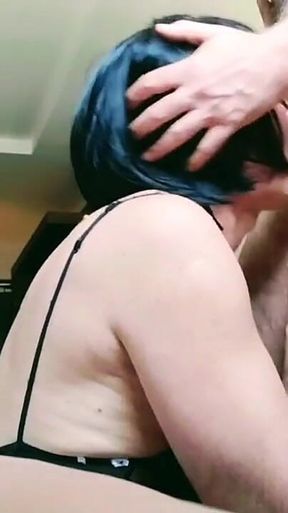 Gay Femboy Sucks Cocks in Hotel