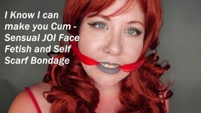 I Know I can make you Cum - Sensual JOI Face Fetish and Self Scarf Bondage in mouth MP4 1080