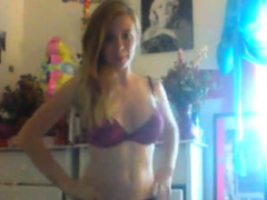 Sexy Blonde Teen Strips